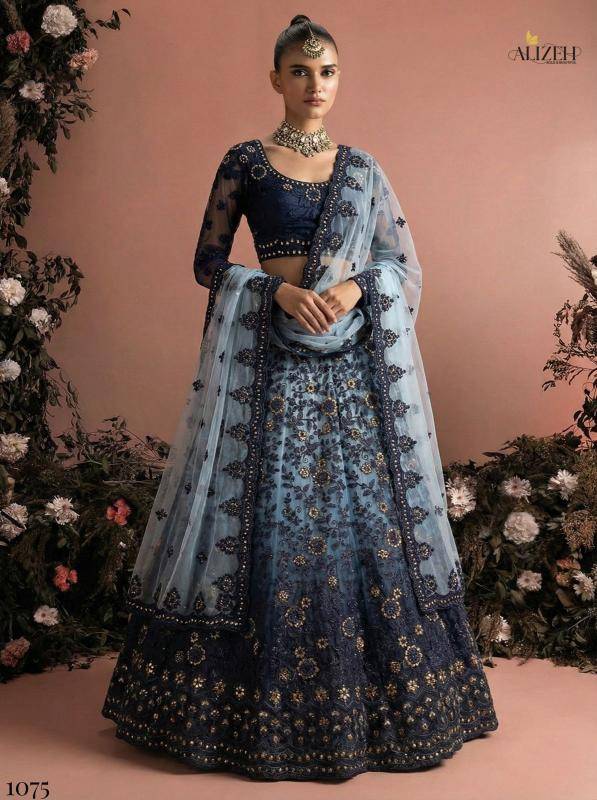Alizeh Bridal Heritage Colours 1075 Lehenga choli manufacturers in Bangalore